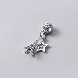 TrustDavis 925 Sterling Sweet Star Tower Charms for DIY Jewelry
