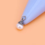 TrustDavis 925 Sterling Silver Sweet Synthesis Pearl Charm Pendant