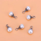 TrustDavis 925 Sterling Silver Sweet Synthesis Pearl Charm Pendant