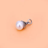 TrustDavis 925 Sterling Silver Sweet Synthesis Pearl Charm Pendant