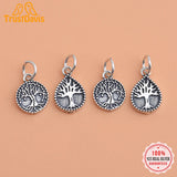 TrustDavis 925 Sterling Silver Sweet Tree Charm Pendant DIY Jewelry HY094