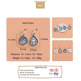 TrustDavis 925 Sterling Silver Sweet Tree Charm Pendant DIY Jewelry HY094