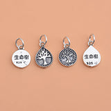 TrustDavis 925 Sterling Silver Sweet Tree Charm Pendant DIY Jewelry HY094