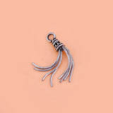 TrustDavis 925 Sterling Silver Tassel Snake Charm Pendant
