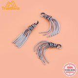 TrustDavis 925 Sterling Silver Tassel Snake Charm Pendant
