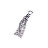 TrustDavis 925 Sterling Silver Tassel Snake Charm Pendant