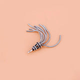 TrustDavis 925 Sterling Silver Tassel Snake Charm Pendant