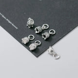 925 Sterling Thai Silver Tulip Flower Charm Pendant DIY Jewelry