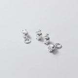 925 Sterling Thai Silver Tulip Flower Charm Pendant DIY Jewelry