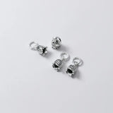 925 Sterling Thai Silver Tulip Flower Charm Pendant DIY Jewelry