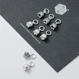 925 Sterling Thai Silver Tulip Flower Charm Pendant DIY Jewelry