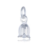 925 Sterling Thai Silver Tulip Flower Charm Pendant DIY Jewelry