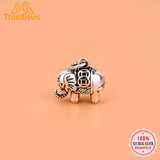 TrustDavis 925 Sterling Silver Elephant Charm Pendant DIY Jewelry