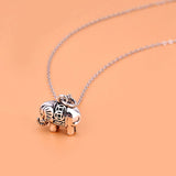 TrustDavis 925 Sterling Silver Elephant Charm Pendant DIY Jewelry