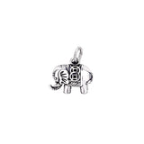 TrustDavis 925 Sterling Silver Elephant Charm Pendant DIY Jewelry
