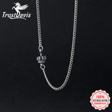 Thai Silver Crown Chain Necklace For Women Birthday Gift