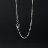 Thai Silver Crown Chain Necklace For Women Birthday Gift