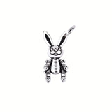 TrustDavis 925 Sterling Silver Rabbit Charm Pendant DIY Jewelry