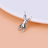 TrustDavis 925 Sterling Silver Rabbit Charm Pendant DIY Jewelry