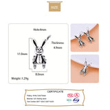 TrustDavis 925 Sterling Silver Rabbit Charm Pendant DIY Jewelry