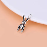 TrustDavis 925 Sterling Silver Rabbit Charm Pendant DIY Jewelry