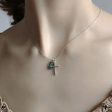 Sweet Cross/Virgin Mary Necklace Thai Silver S925