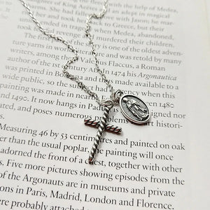 Sweet Cross/Virgin Mary Necklace Thai Silver S925