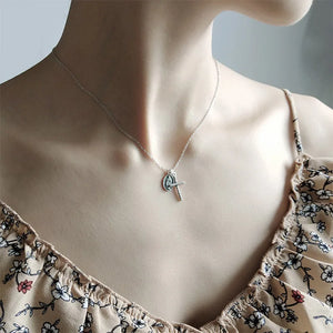 Sweet Cross/Virgin Mary Necklace Thai Silver S925