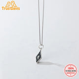 TrustDavis 925 Sterling Thai Silver Paper Boat Pendant DIY Necklace HY832