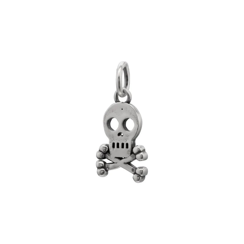 TrustDavis 925 Sterling Silver Skull Charm DIY Pendant