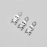 TrustDavis 925 Sterling Silver Skull Charm DIY Pendant