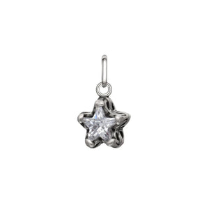 TrustDavis Real 925 Sterling Silver Star CZ Charm Pendant DIY Accessories