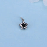 TrustDavis Real 925 Sterling Silver Star CZ Charm Pendant DIY Accessories