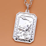TrustDavis 990 Sterling Silver Zodiac Charm Pendant