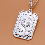 TrustDavis 990 Sterling Silver Zodiac Charm Pendant