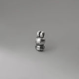 Genuine 999 Sterling Silver Rabbit Beads for DIY Bracelet Necklace