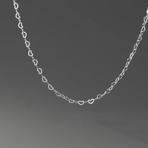 TrustDavis Romantic Heart LOVE Chain Necklace for Women Wedding