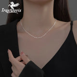 TrustDavis Romantic Heart LOVE Chain Necklace for Women Wedding