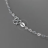 TrustDavis Romantic Heart LOVE Chain Necklace for Women Wedding