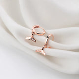 925 Silver Mermaid Tail CZ Hoop Earring Women Gift DA554