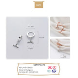 925 Silver Mermaid Tail CZ Hoop Earring Women Gift DA554