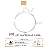 Sterling Silver Square Beads Bracelet for Women Fine Gift