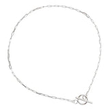 TrustDavis S925 Sterling Silver Choker Necklace Thick Chain Women Short Jewelry