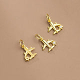 TrustDavis S925 Silver Aircraft CZ Charms Pendant DIY Jewelry HY300