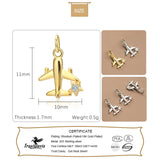 TrustDavis S925 Silver Aircraft CZ Charms Pendant DIY Jewelry HY300