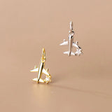 TrustDavis S925 Silver Aircraft CZ Charms Pendant DIY Jewelry HY300