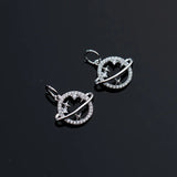 Davis Sterling Silver Star Planet CZ Charms Pendant DIY Jewelry