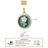 TrustDavis Sterling Silver Flower Pendant DIY Necklace Bracelet