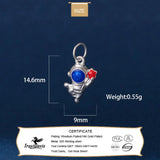 TrustDavis Sterling Silver Astronauts Pendant DIY Necklace HY880