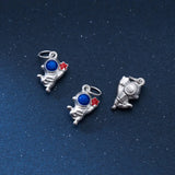 TrustDavis Sterling Silver Astronauts Pendant DIY Necklace HY880